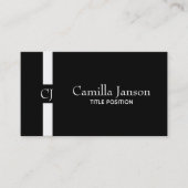 Carte De Visite Bande blanche monogramme (Devant)