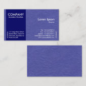 Carte De Visite Bande Bleue Bleue - Texture Papier Bleu (Devant / Derrière)