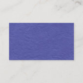 Carte De Visite Bande Bleue Bleue - Texture Papier Bleu (Dos)