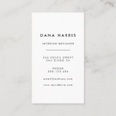 Carte De Visite Bande bleue verticale (Dos)