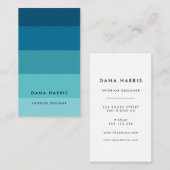 Carte De Visite Bande bleue verticale (Devant / Derrière)