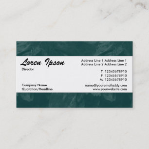 Carte De Visite Bande centrale 010 - Vert brossé pétale