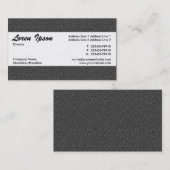 Carte De Visite Bande centrale 014 - Gris foncé Texture gravée (Devant / Derrière)