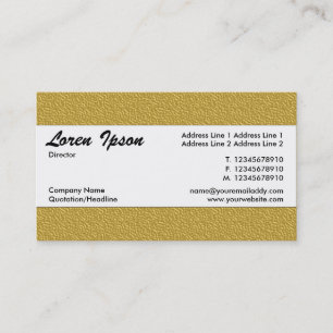 Carte De Visite Bande centrale 016 - Ocre Yellow Embossed Texture