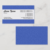 Carte De Visite Bande centrale 022 - Texture en relief bleu (Devant / Derrière)