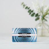 Carte De Visite Bande centrale 5 emplacements - Bleu à ressort lon (Debout devant)