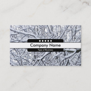 Carte De Visite Bande centrale 5 emplacements - Branches de neige