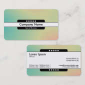 Carte De Visite Bande centrale 5 emplacements - Dégradé Y, M, B, R (Devant / Derrière)