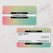 Carte De Visite Bande centrale 5 emplacements - Dégradé Y, M, B, R (Devant / Derrière)