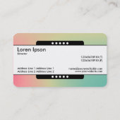 Carte De Visite Bande centrale 5 emplacements - Dégradé Y, M, B, R (Dos)