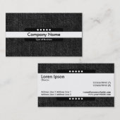 Carte De Visite Bande centrale 5 emplacements - Denim noir (Devant / Derrière)