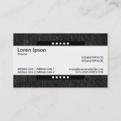 Carte De Visite Bande centrale 5 emplacements - Denim noir (Dos)