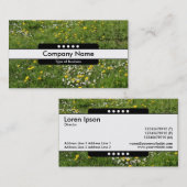 Carte De Visite Bande centrale 5 emplacements - Fleurs de prairie (Devant / Derrière)