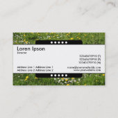 Carte De Visite Bande centrale 5 emplacements - Fleurs de prairie (Dos)