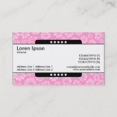 Carte De Visite Bande centrale 5 emplacements - Floral rose (Dos)