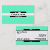 Carte De Visite Bande centrale 5 emplacements - Vert (66FFCC) (Devant / Derrière)