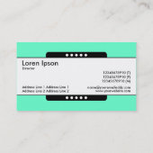 Carte De Visite Bande centrale 5 emplacements - Vert (66FFCC) (Dos)