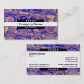 Carte De Visite Bande centrale 5 points - Abstrait fractal 061012a (Devant / Derrière)