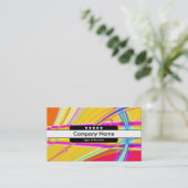 Carte De Visite Bande centrale 5 points - Abstrait fractal 061012e (Debout devant)