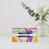 Carte De Visite Bande centrale 5 points - Abstrait fractal 061012f (Debout devant)