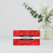 Carte De Visite Bande centrale 5 points - Fleurs - Rouge (Debout devant)