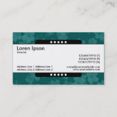 Carte De Visite Bande centrale 5 points - Fleurs - Turquoise (Dos)