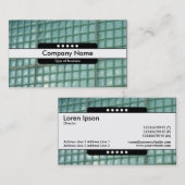 Carte De Visite Bande centrale 5 points - Mur en verre 03 (Devant / Derrière)