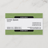 Carte De Visite Bande centrale 5 points - Texture de papier vert (Dos)