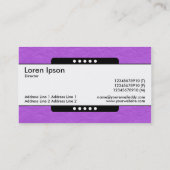 Carte De Visite Bande centrale 5 points - Texture de papier violet (Dos)