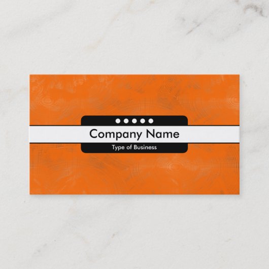 Carte De Visite Bande centrale 5 points - Texture orange brossée (Devant)