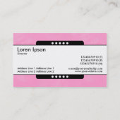 Carte De Visite Bande centrale 5 points - Texture rose brossée (Dos)