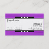 Carte De Visite Bande centrale 5 points - Texture violette brossée (Dos)