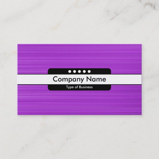 Carte De Visite Bande centrale 5 points - Texture violette brossée (Devant)
