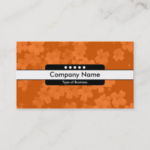 Carte De Visite Bande centrale 5 spots - Fleurs - Orange