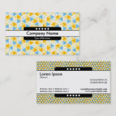 Carte De Visite Bande centrale 5 Spots - Hexagon Motif 03 (Devant / Derrière)