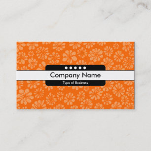 Carte De Visite Bande centrale 5 Spots - Orange Floral