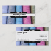 Carte De Visite Bande centrale 5 spots - Roulettes de coton (Devant / Derrière)