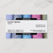 Carte De Visite Bande centrale 5 spots - Roulettes de coton (Dos)