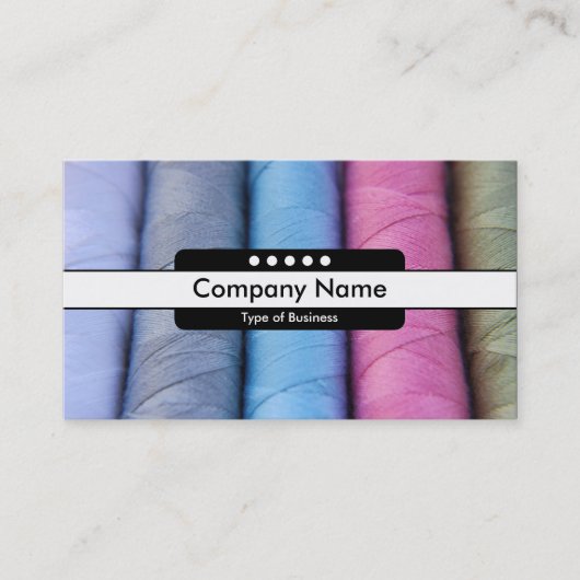 Carte De Visite Bande centrale 5 spots - Roulettes de coton (Devant)