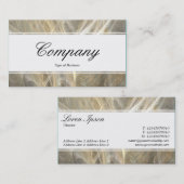 Carte De Visite Bande centrale (à bords arrondis) - Script - Flamm (Devant / Derrière)