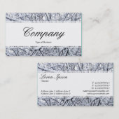 Carte De Visite Bande centrale (à bords) - Script - Branches de ne (Devant / Derrière)