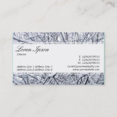 Carte De Visite Bande centrale (à bords) - Script - Branches de ne (Dos)