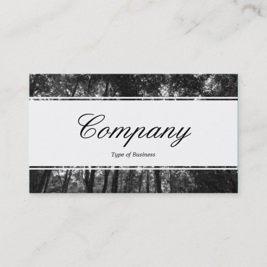 Carte De Visite Bande centrale (à bordure) - Script - Bande forest (Devant)