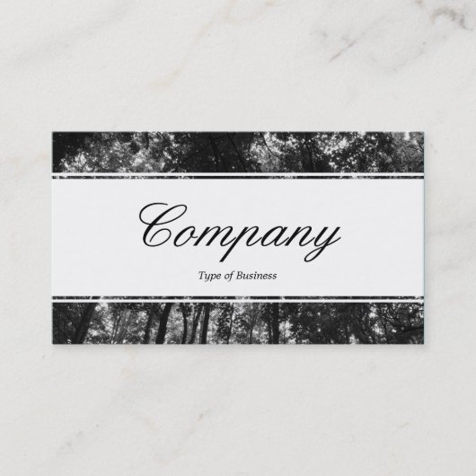 Carte De Visite Bande centrale (à bordure) - Script - Canopée fore (Devant)