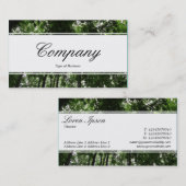 Carte De Visite Bande centrale (à bordure) - Script - Canopée fore (Devant / Derrière)