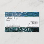 Carte De Visite Bande centrale (à bordure) - Script - Eau mousseus (Dos)