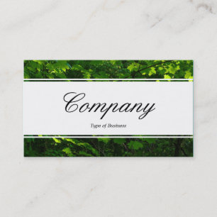 Carte De Visite Bande centrale (à bordure) - Script - Feuilles de