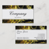 Carte De Visite Bande centrale (à bordure) - Script - Flamme fract (Devant / Derrière)