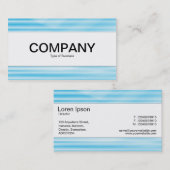 Carte De Visite Bande centrale - Bleu ondulé (Devant / Derrière)