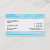 Carte De Visite Bande centrale - Bleu ondulé (Dos)